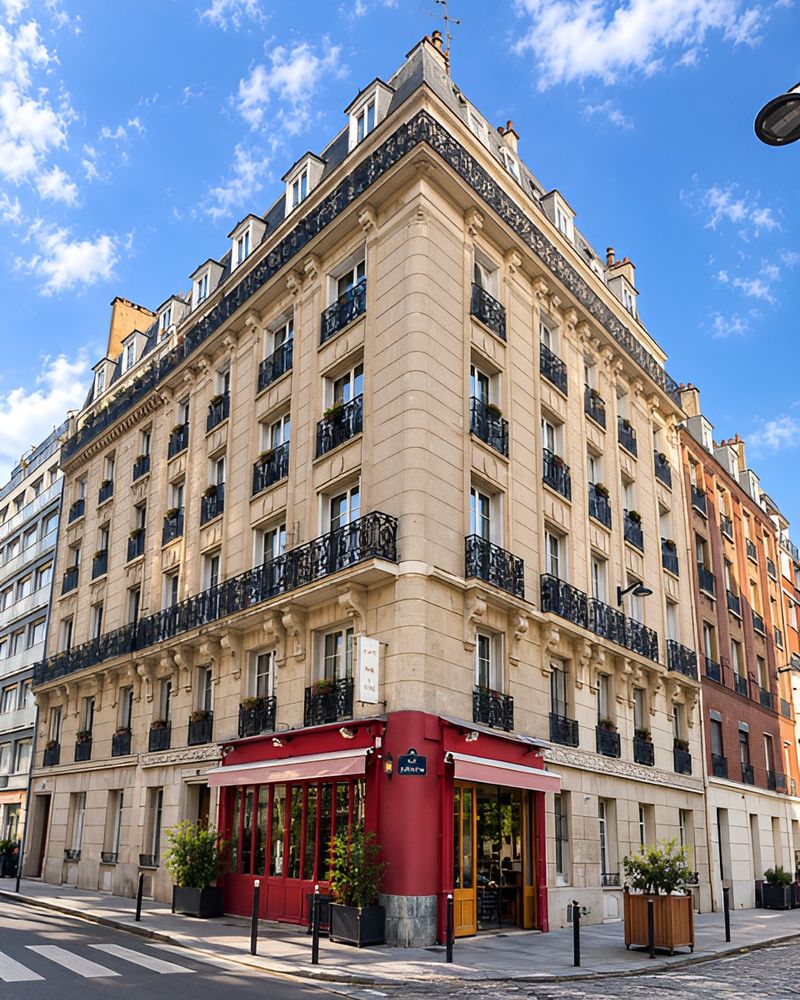 Immeuble Napoléon 3,Proximité rue d'Alesia,Environ 815 m²,Balcons filants au 2ème et 5ème étage,Éléments patrimoniaux conservés,14 caves